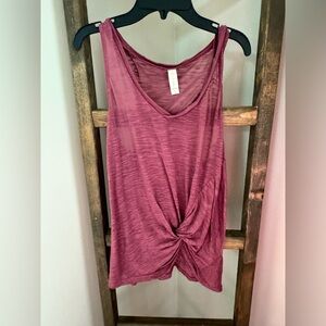 Altar'd State Pink Sleeveless Tie Front Tank Top